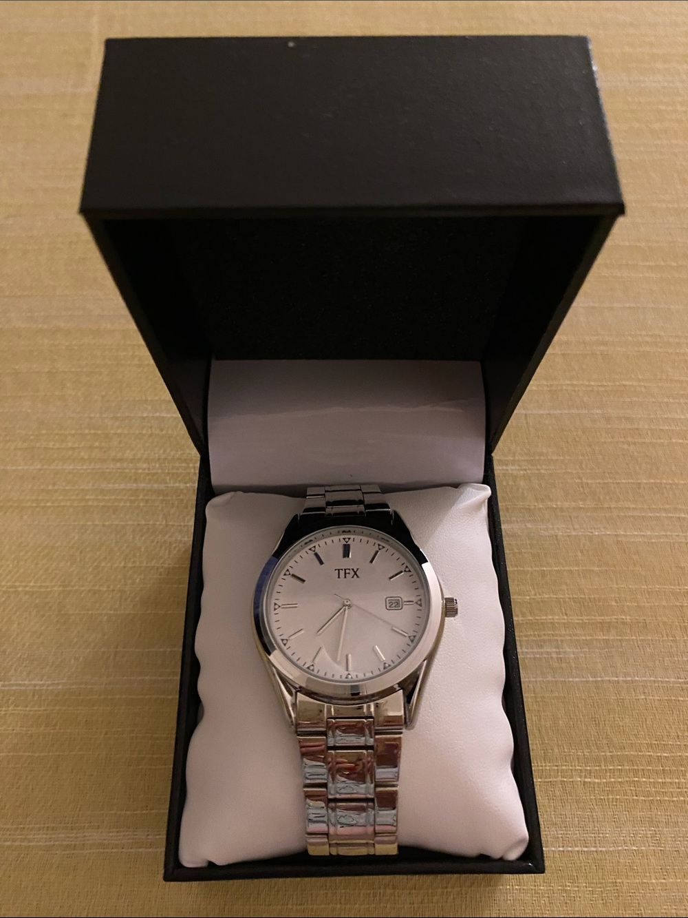 NWT TFX Silver Men’s Watch with White Dial